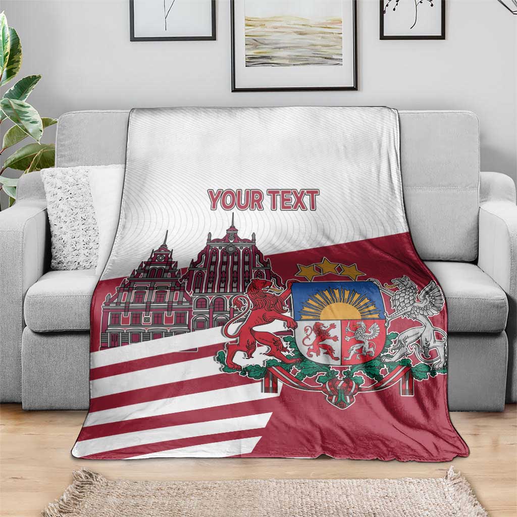 Personalized Riga Town Hall Square Latvia Blanket Coat of Arms