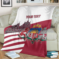 Personalized Riga Town Hall Square Latvia Blanket Coat of Arms