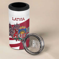 Personalized Riga Town Hall Square Latvia 4 in 1 Can Cooler Tumbler Coat of Arms