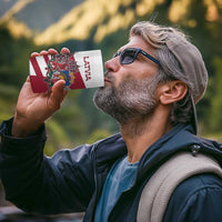 Personalized Riga Town Hall Square Latvia 4 in 1 Can Cooler Tumbler Coat of Arms