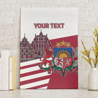 Personalized Riga Town Hall Square Latvia Canvas Wall Art Coat of Arms