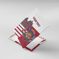 Personalized Riga Town Hall Square Latvia Canvas Wall Art Coat of Arms