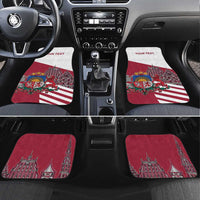 Personalized Riga Town Hall Square Latvia Car Mats Coat of Arms