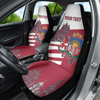 Personalized Riga Town Hall Square Latvia Car Seat Cover Coat of Arms
