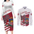 Personalized Riga Town Hall Square Latvia Couples Matching Long Sleeve Bodycon Dress and Long Sleeve Button Shirt Coat of Arms