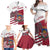 Personalized Riga Town Hall Square Latvia Family Matching Off Shoulder Maxi Dress and Hawaiian Shirt Coat of Arms