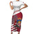 Personalized Riga Town Hall Square Latvia Family Matching Short Sleeve Bodycon Dress and Hawaiian Shirt Coat of Arms