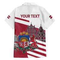 Personalized Riga Town Hall Square Latvia Family Matching Summer Maxi Dress and Hawaiian Shirt Coat of Arms