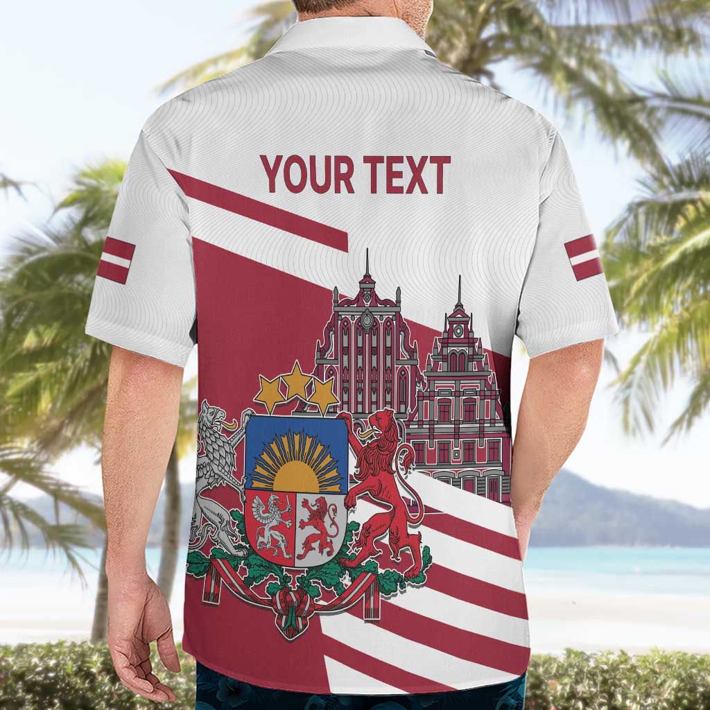 Personalized Riga Town Hall Square Latvia Hawaiian Shirt Coat of Arms