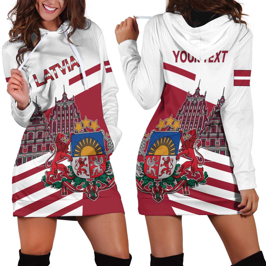 Personalized Riga Town Hall Square Latvia Hoodie Dress Coat of Arms