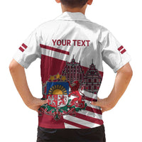 Personalized Riga Town Hall Square Latvia Kid Hawaiian Shirt Coat of Arms