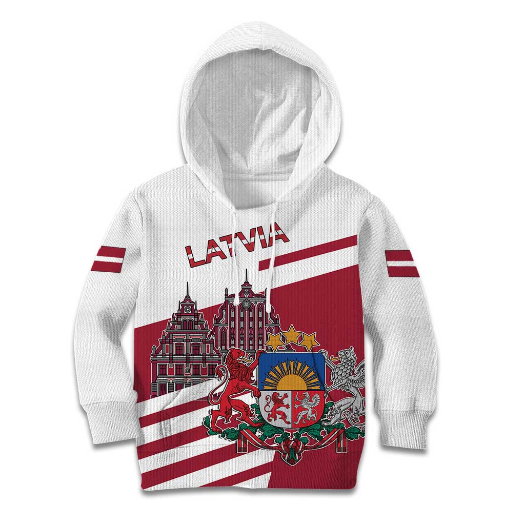 Personalized Riga Town Hall Square Latvia Kid Hoodie Coat of Arms