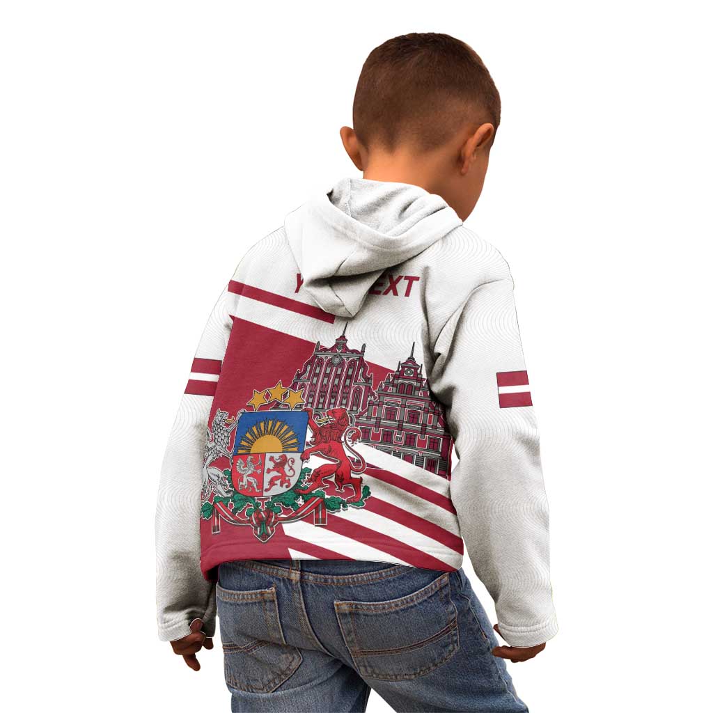 Personalized Riga Town Hall Square Latvia Kid Hoodie Coat of Arms