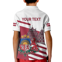 Personalized Riga Town Hall Square Latvia Kid Polo Shirt Coat of Arms