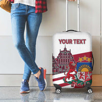 Personalized Riga Town Hall Square Latvia Luggage Cover Coat of Arms