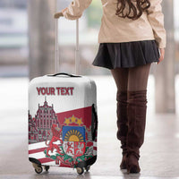 Personalized Riga Town Hall Square Latvia Luggage Cover Coat of Arms