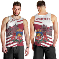 Personalized Riga Town Hall Square Latvia Men Tank Top Coat of Arms