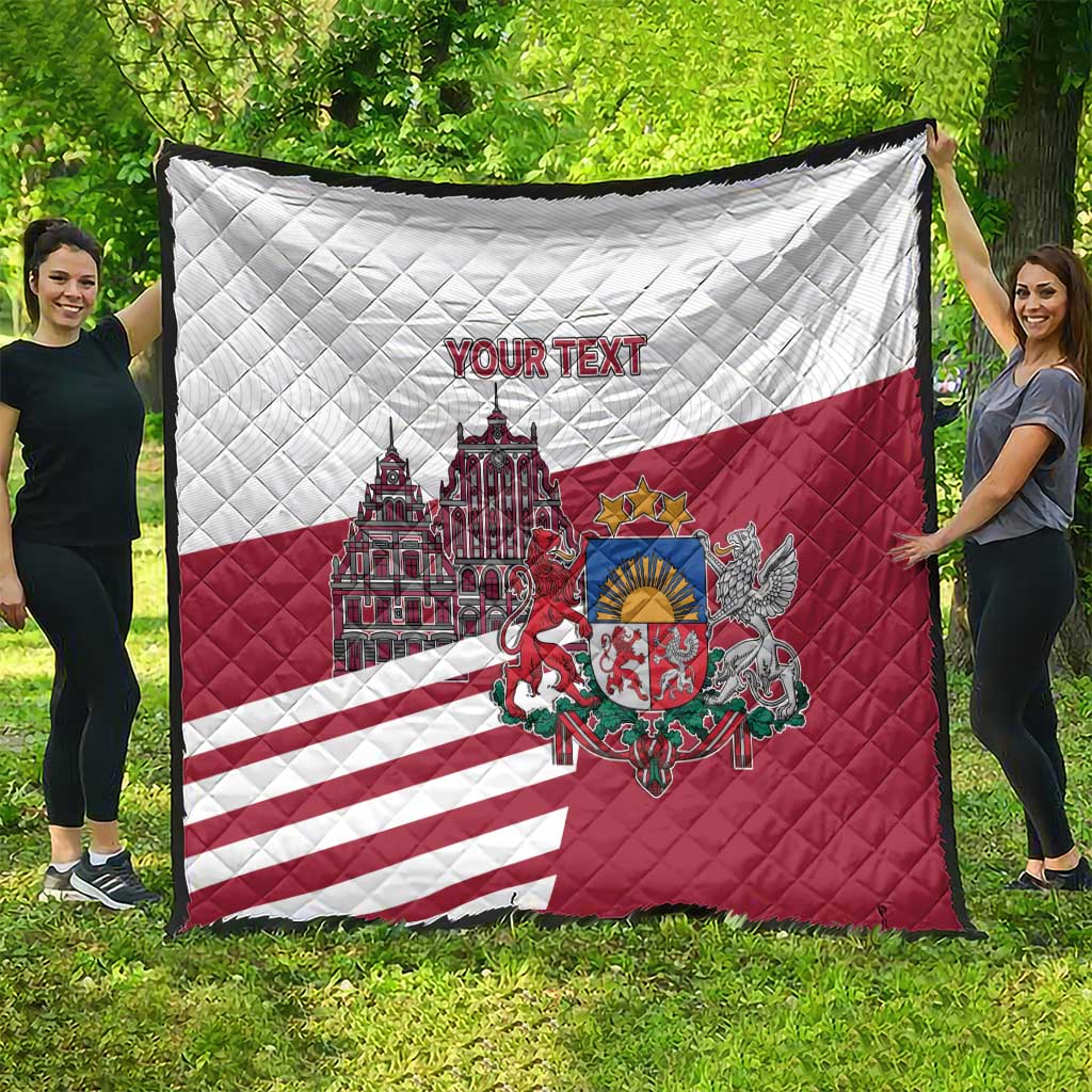 Personalized Riga Town Hall Square Latvia Quilt Coat of Arms