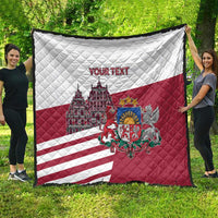 Personalized Riga Town Hall Square Latvia Quilt Coat of Arms