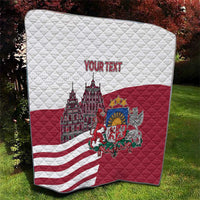 Personalized Riga Town Hall Square Latvia Quilt Coat of Arms