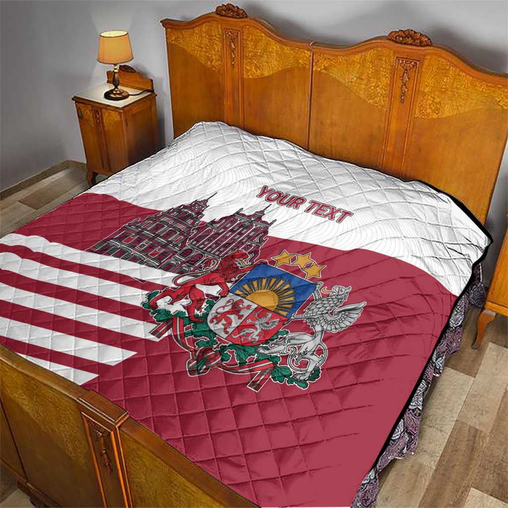 Personalized Riga Town Hall Square Latvia Quilt Coat of Arms