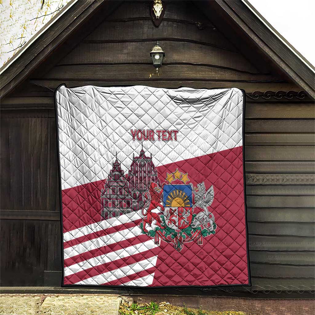 Personalized Riga Town Hall Square Latvia Quilt Coat of Arms
