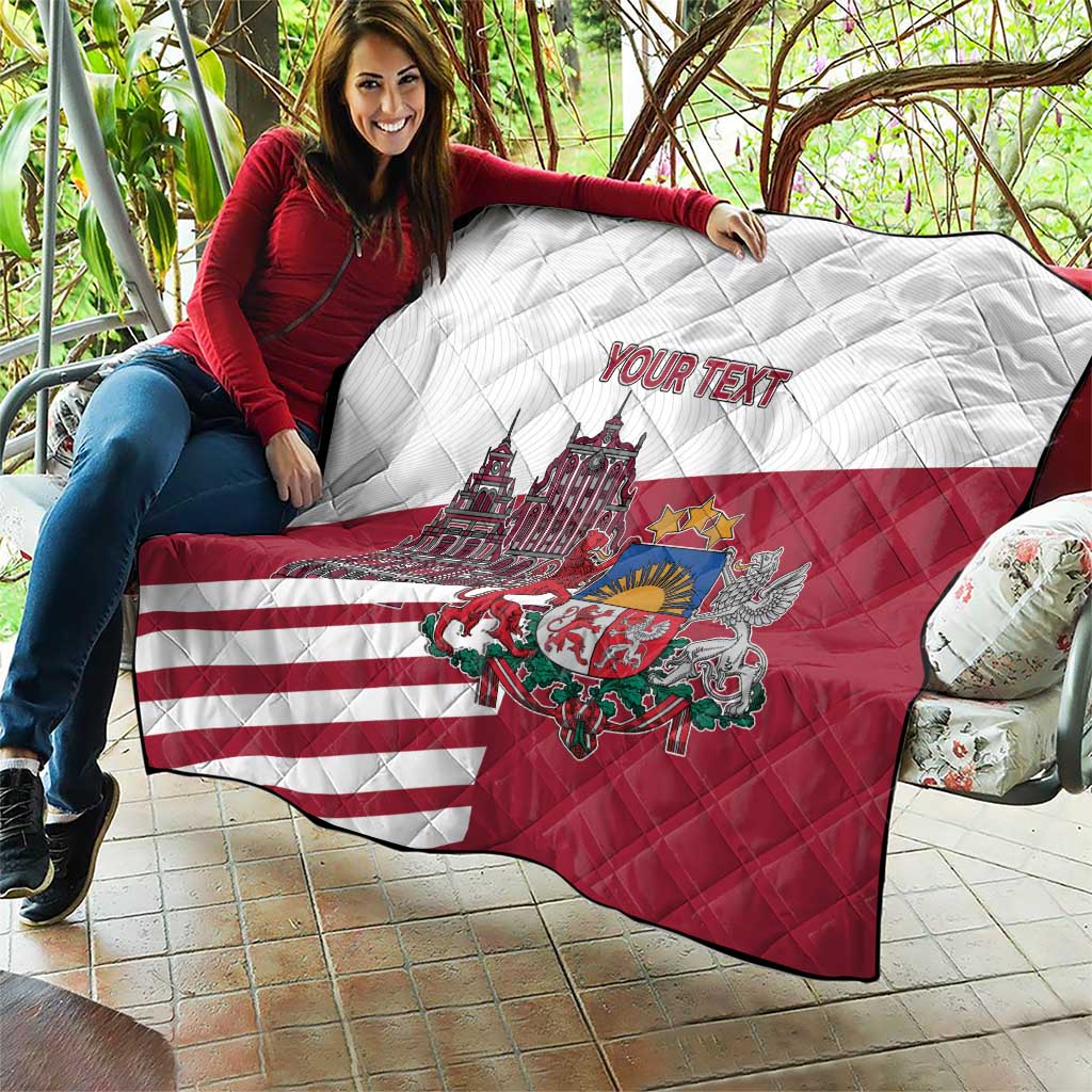Personalized Riga Town Hall Square Latvia Quilt Coat of Arms