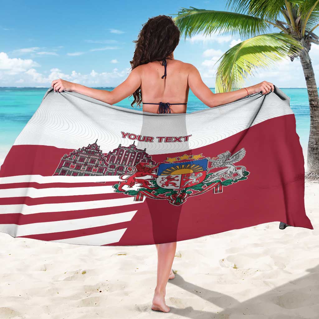 Personalized Riga Town Hall Square Latvia Sarong Coat of Arms