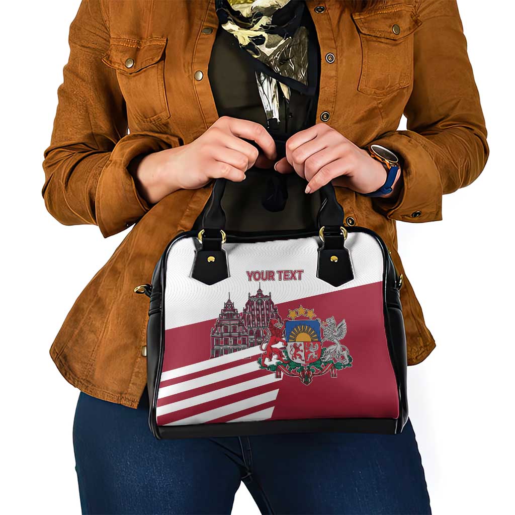 Personalized Riga Town Hall Square Latvia Shoulder Handbag Coat of Arms