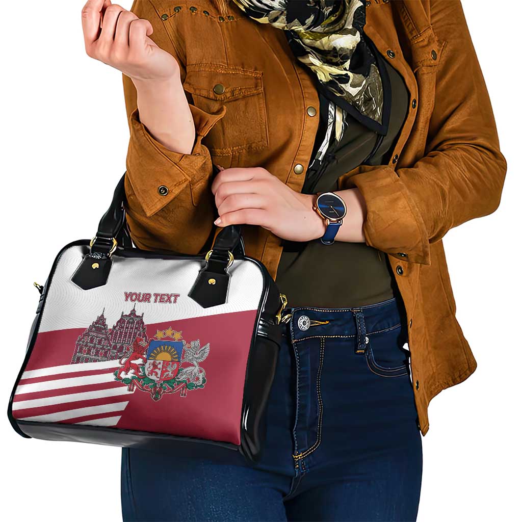 Personalized Riga Town Hall Square Latvia Shoulder Handbag Coat of Arms
