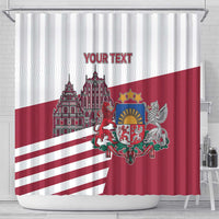 Personalized Riga Town Hall Square Latvia Shower Curtain Coat of Arms