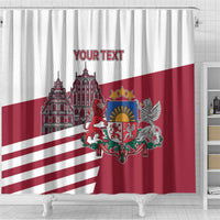 Personalized Riga Town Hall Square Latvia Shower Curtain Coat of Arms