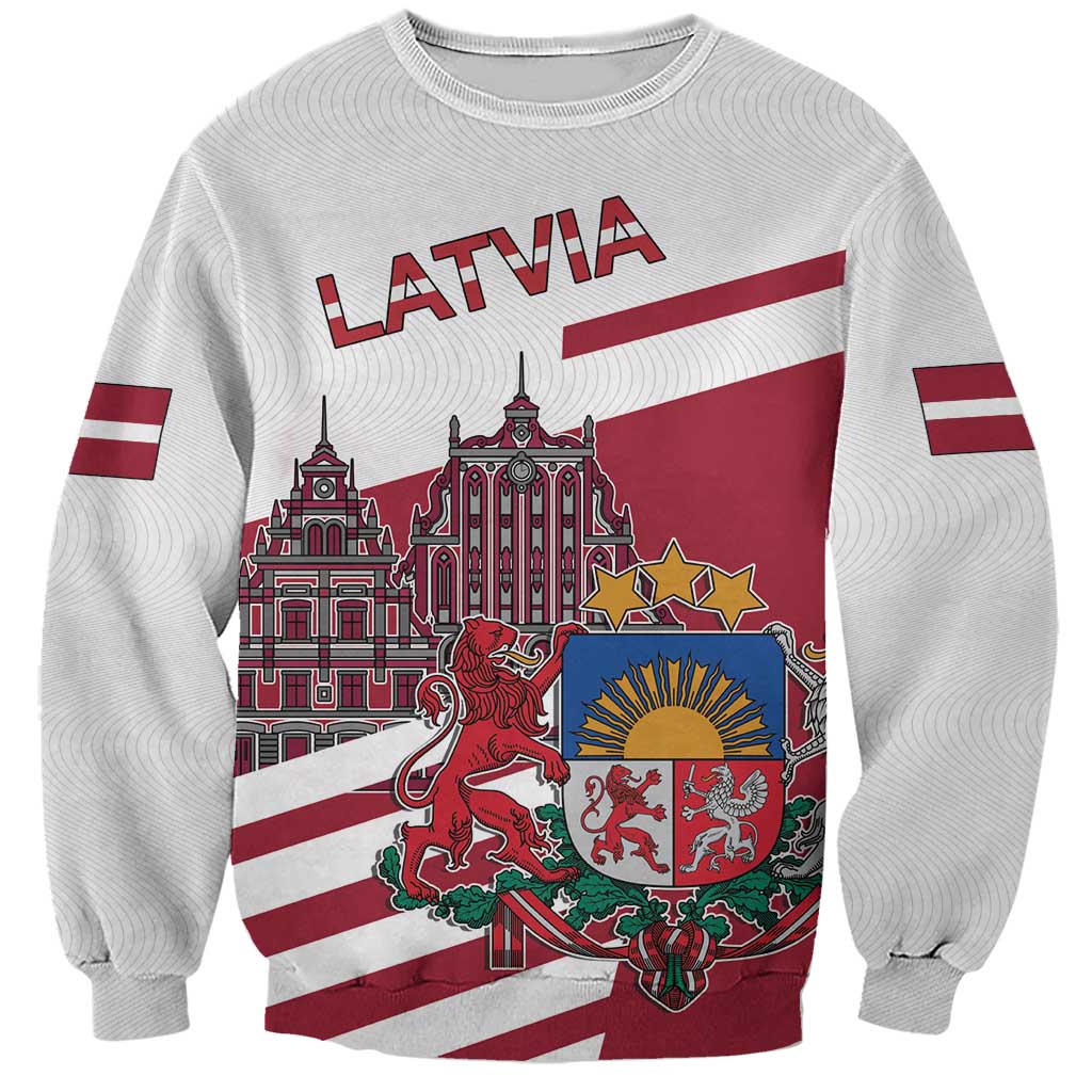 Personalized Riga Town Hall Square Latvia Sweatshirt Coat of Arms