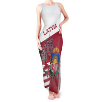 Personalized Riga Town Hall Square Latvia Tank Maxi Dress Coat of Arms