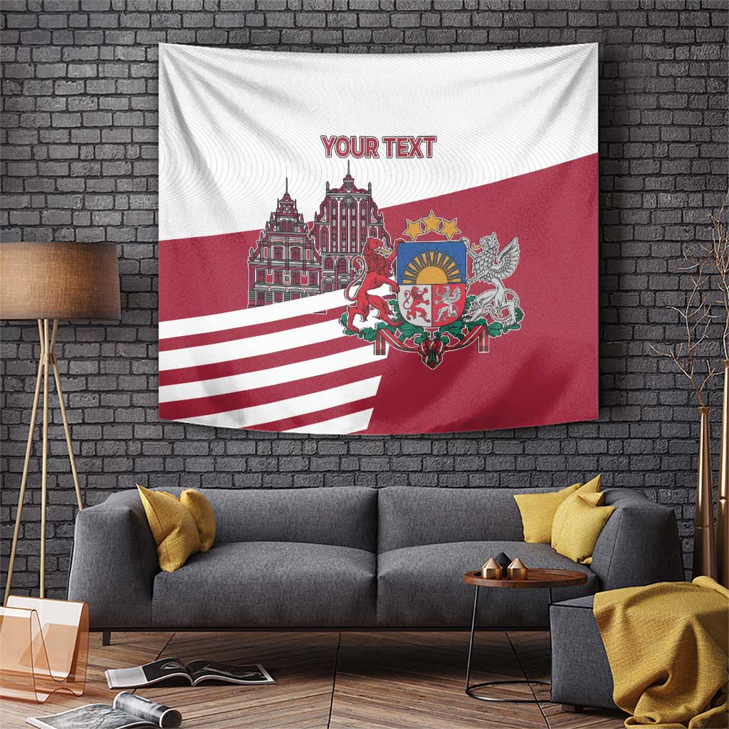 Personalized Riga Town Hall Square Latvia Tapestry Coat of Arms