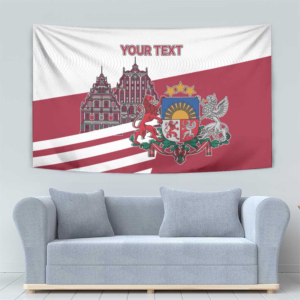 Personalized Riga Town Hall Square Latvia Tapestry Coat of Arms