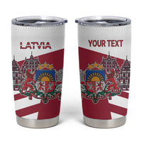 Personalized Riga Town Hall Square Latvia Tumbler Cup Coat of Arms