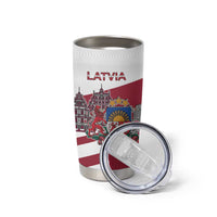 Personalized Riga Town Hall Square Latvia Tumbler Cup Coat of Arms