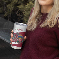 Personalized Riga Town Hall Square Latvia Tumbler Cup Coat of Arms