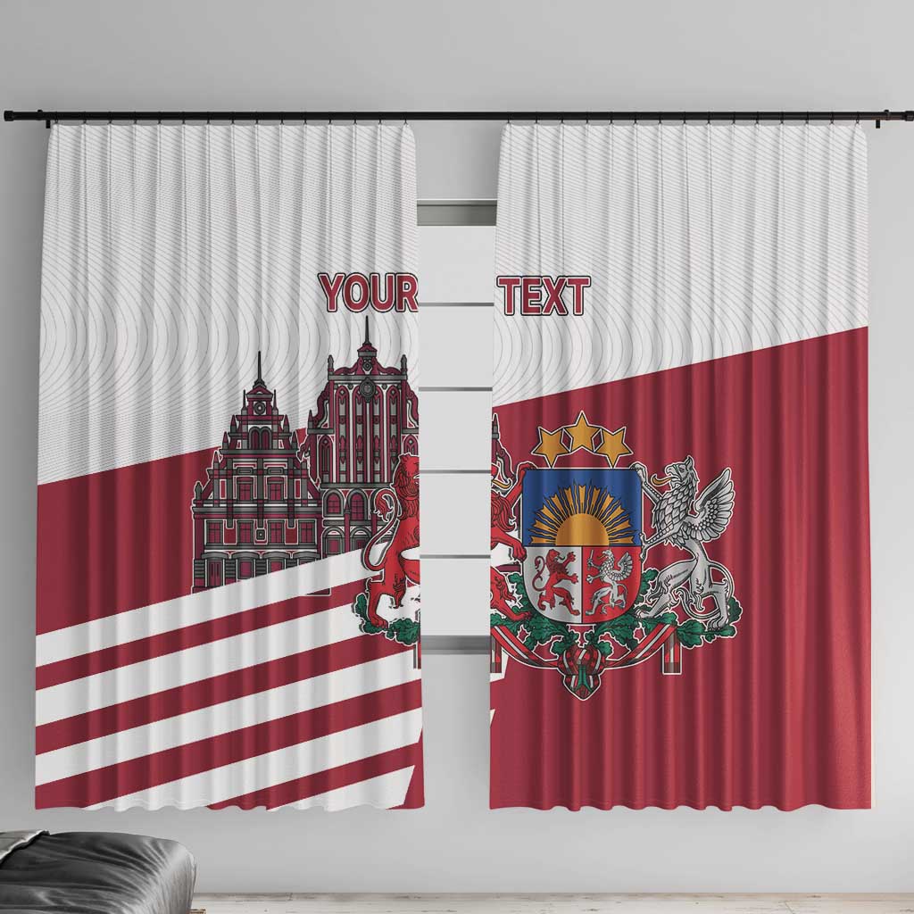 Personalized Riga Town Hall Square Latvia Window Curtain Coat of Arms