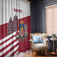 Personalized Riga Town Hall Square Latvia Window Curtain Coat of Arms