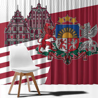 Personalized Riga Town Hall Square Latvia Window Curtain Coat of Arms