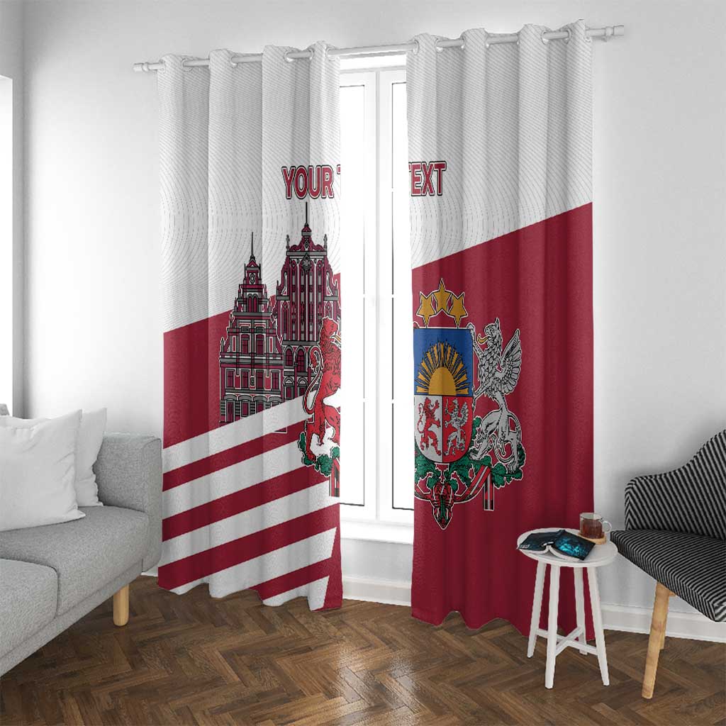 Personalized Riga Town Hall Square Latvia Window Curtain Coat of Arms