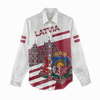 Personalized Riga Town Hall Square Latvia Women Casual Shirt Coat of Arms