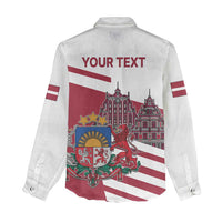 Personalized Riga Town Hall Square Latvia Women Casual Shirt Coat of Arms
