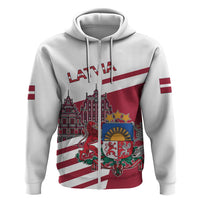 Personalized Riga Town Hall Square Latvia Zip Hoodie Coat of Arms