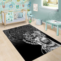 Mexico Aztec Warrior Area Rug Huitzilopochtli With Aztec Calendar