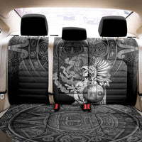 Mexico Aztec Warrior Back Car Seat Cover Huitzilopochtli With Aztec Calendar