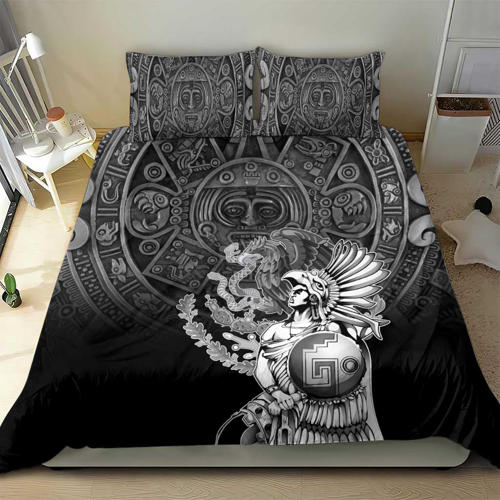 Mexico Aztec Warrior Bedding Set Huitzilopochtli With Aztec Calendar