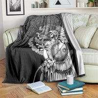 Mexico Aztec Warrior Blanket Huitzilopochtli With Aztec Calendar